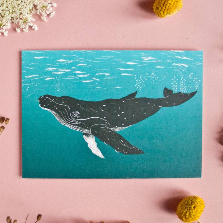 Katja Rub – wholesale Postcard – Humpback Whale Postcard in A6 Format0