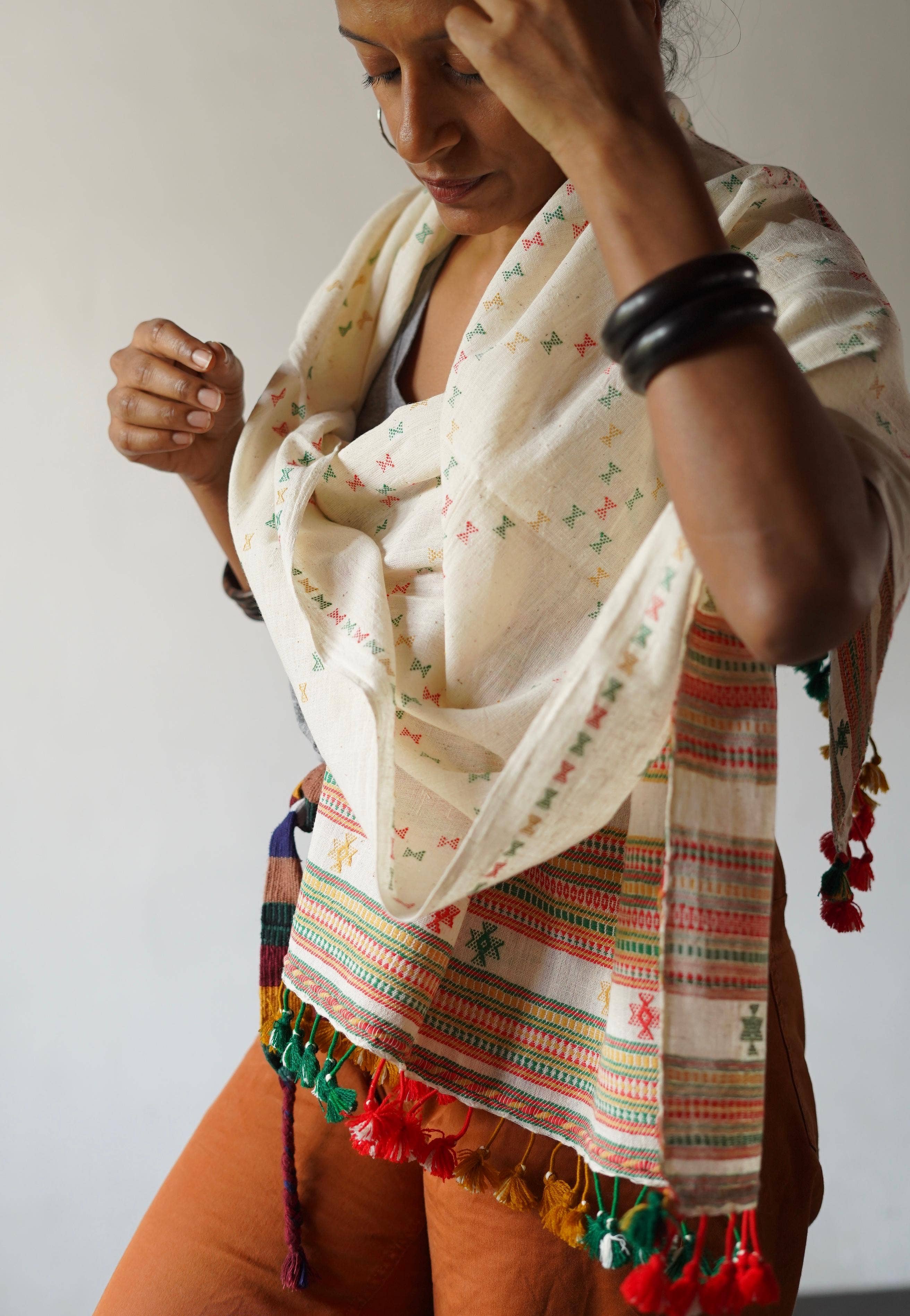 Annahmol - Wholesale Scarf - Unisex - Organic Indigenous Woven Cotton & Natural Dye Scarf23