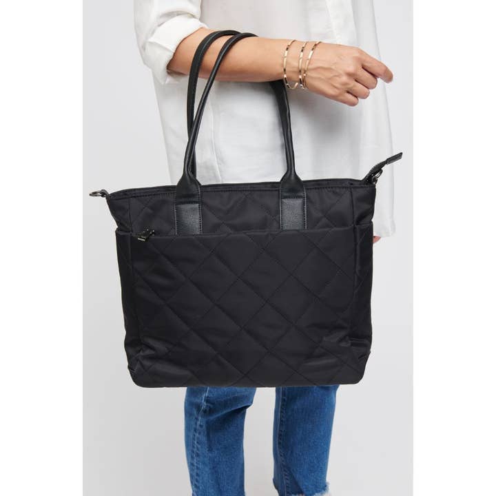 Sol and Selene - Venta al por mayor Bolsa de asa- Mujer - Bolso de nylon acolchado Motivator East West3