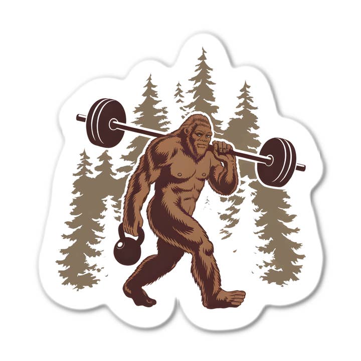 Bigfoot Weightlifter for wholesale by Stick-It Expressions