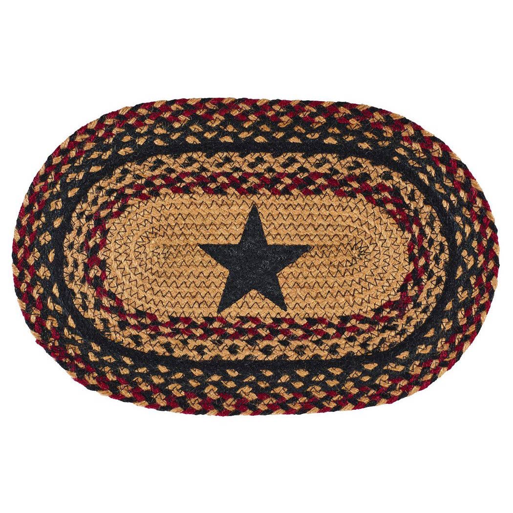 IHF HOME DECOR/IHF RUGS – wholesale Area rug – Blackberry Star Braided Jute Rug &Tabletop Collection BR-2639