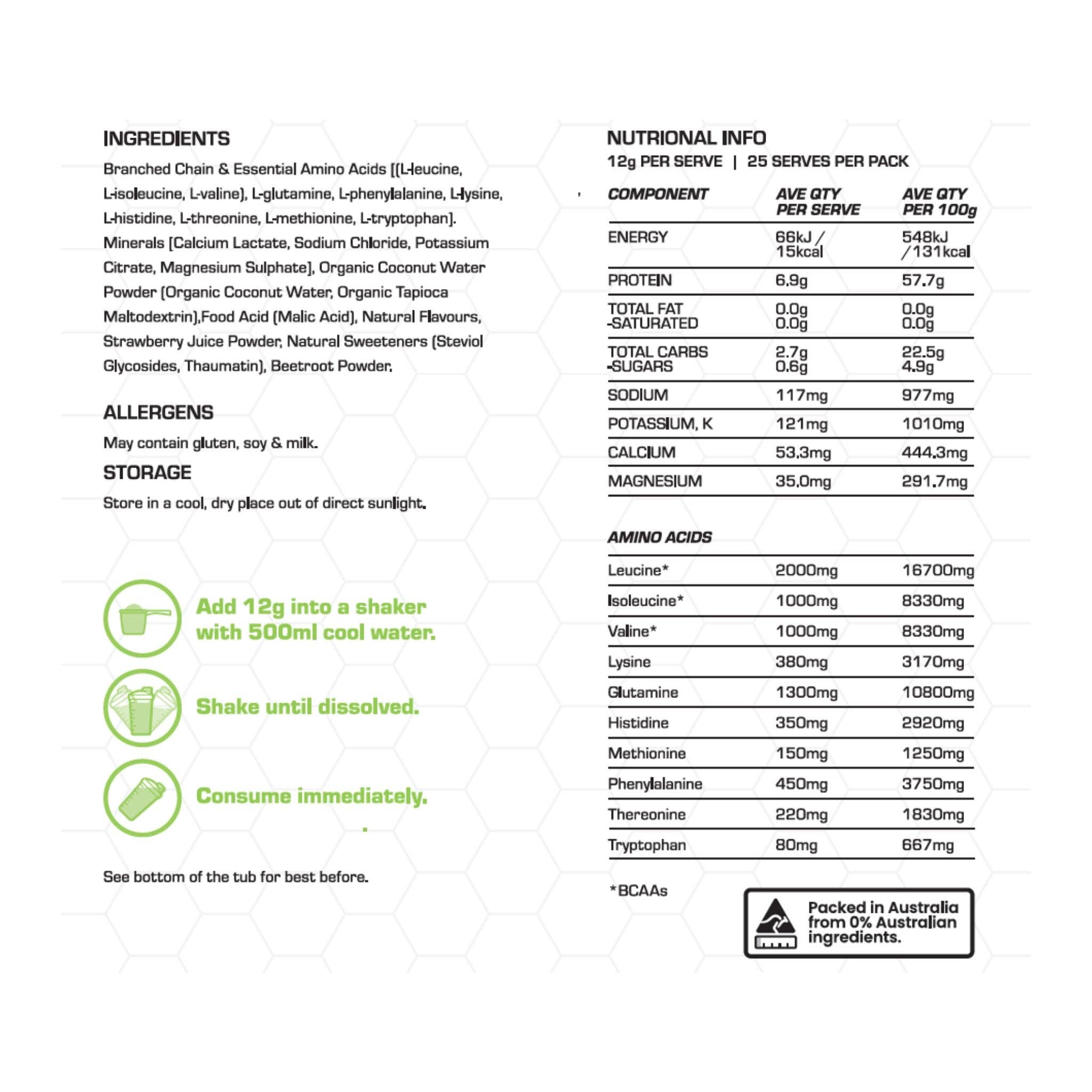 Top Athlete – Suplemento/vitamina oral por atacado – Ultimate EAA+ Eletrólitos - Morango Melancia3