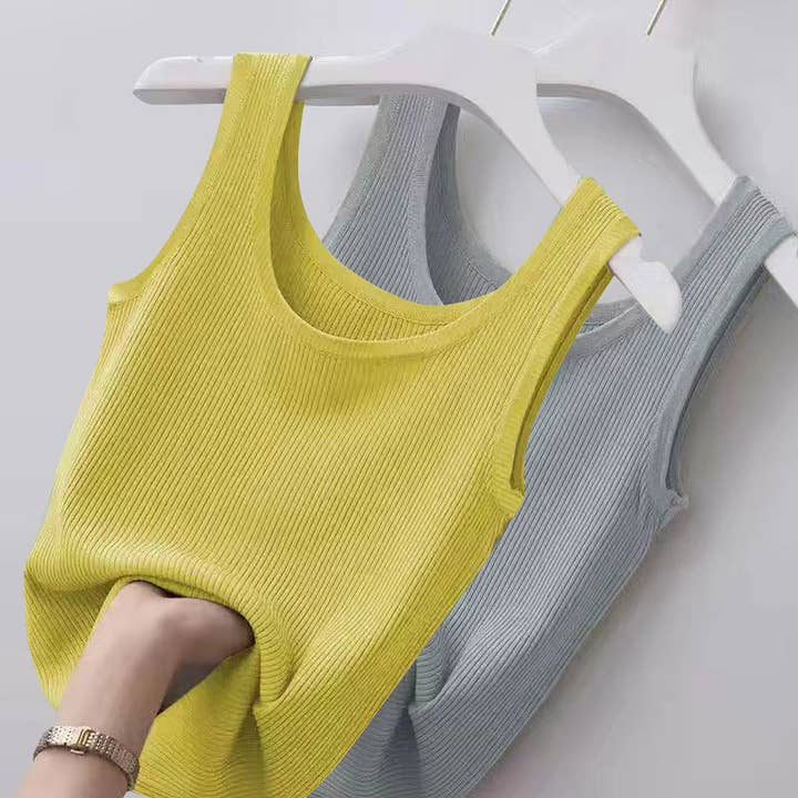 Blak Wardrob - Wholesale Tank Top - Women's - Solid Color Stripe Tank Tops6