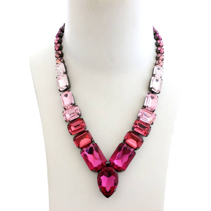 DYNASTY FUCHSIA VICTORIA NECKLACE for wholesale by House of Emmanuele