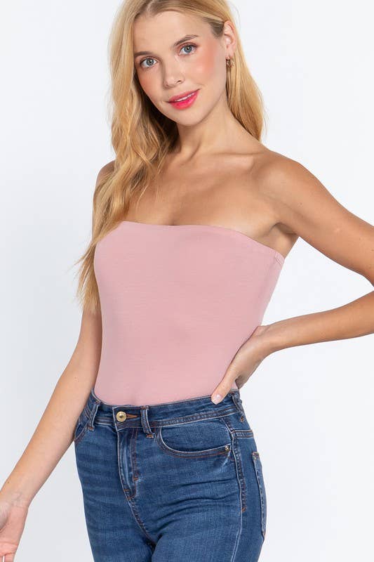 Active Basic | Active USA - Wholesale Bodysuit - Women's - Tube Cotton Spandex Jersey Bodysuit5