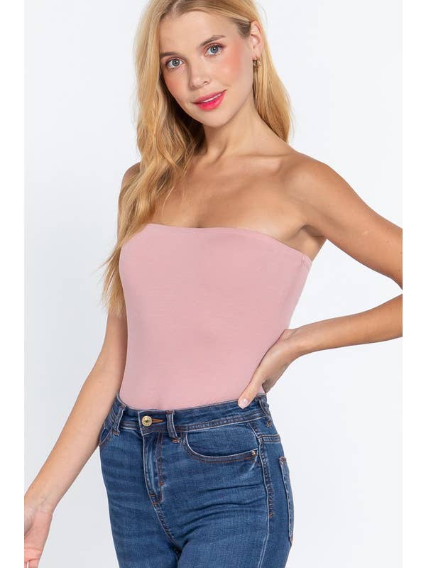 Active Basic | Active USA - Wholesale Bodysuit - Women's - Tube Cotton Spandex Jersey Bodysuit5
