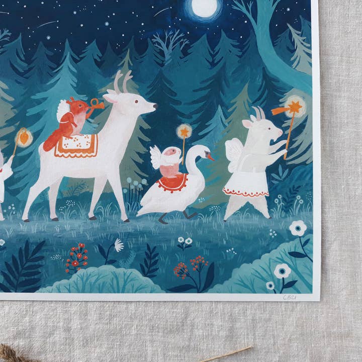 Cécile Berrubé - Wholesale Art Print - Magical night A4 print1