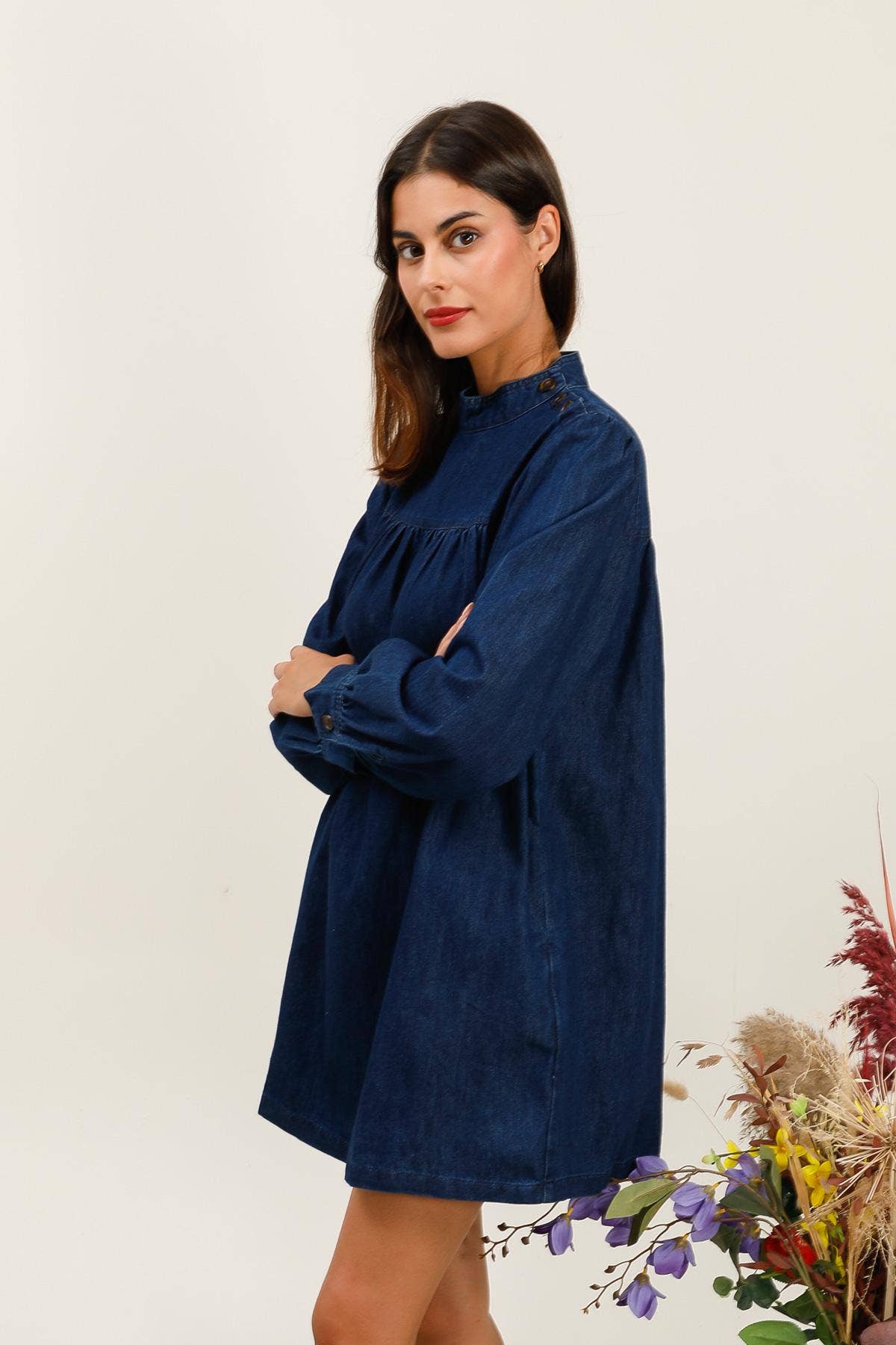 Dark Blue 5858 DENIM DRESS for wholesale on Faire3