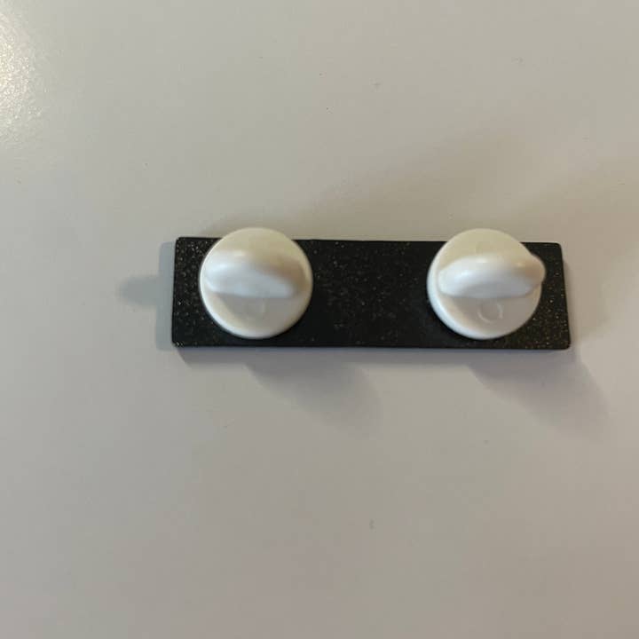 Retrophiliac - Wholesale Lapel Pin/Button - Autistic Identity Enamel Pin Black White Rectangle Autism