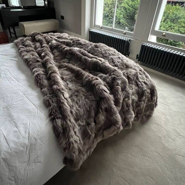 Wildash London - Wholesale Throw blanket - Tuscan Shearling Throw | Fur Blanket | Sheepskin Rug | Rich Mink2