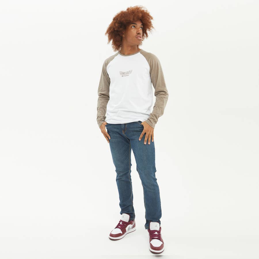 Hydroponic - Wholesale T-Shirt (Graphic) - Men's - DBZ SAIYAN 1 LS 01 T-SHIRT- Toasted/White4