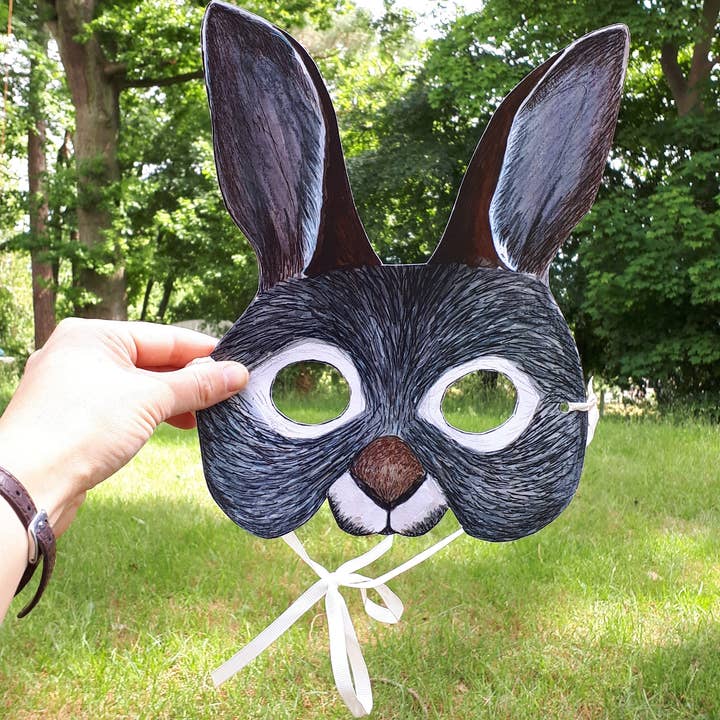 Rabbit mask for wholesale by Alice Draws The Line