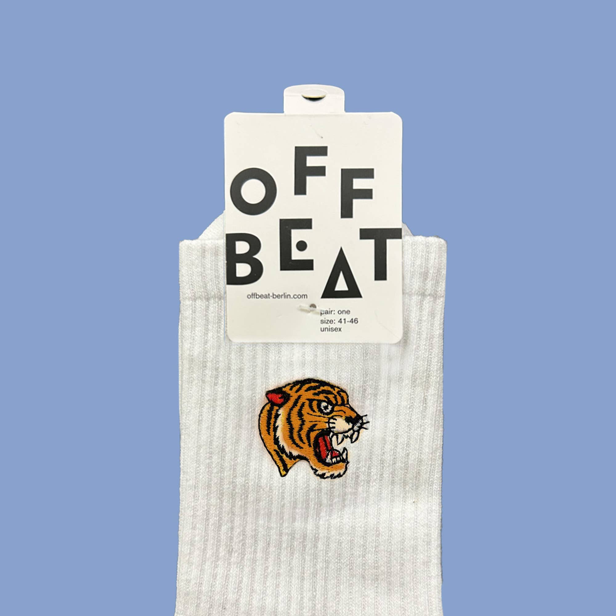 Offbeat - Wholesale Socks - Unisex - Bestickte Tigerkopf-Socken I Großhandel1