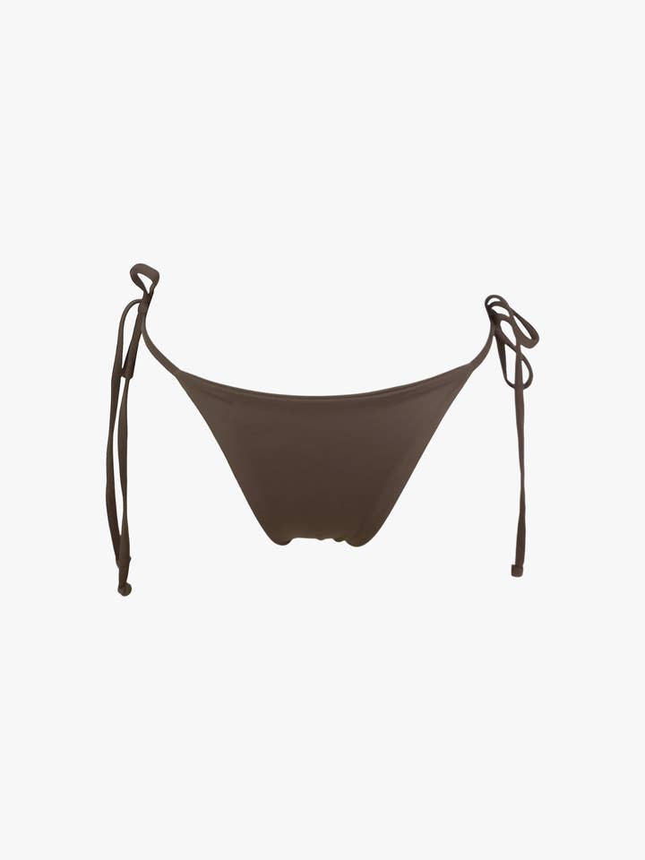 Bruine zijgeknoopte bikinibroekjes | Duurzaam voor wholesale door BORNEO PARIS
