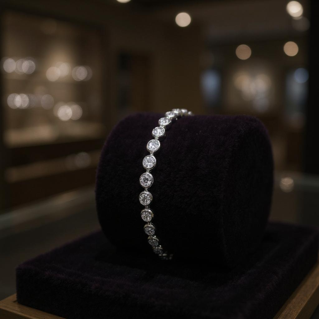 Athena Bridal Jewellery – Großhandel Perlenarmband – KOLLEKTION - KRISTALL-GLITZER-ARMBAND - BR172 SILBER1