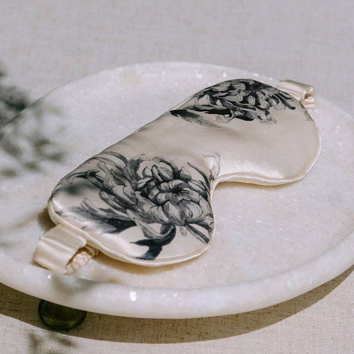 Washable Silk Kiku Sleeping Eye Mask for wholesale by KIM+ONO
