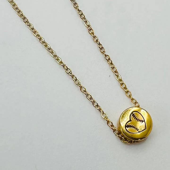 Little Happies Co - Wholesale Pendant/Charm Necklace - Softball Necklace, Gift for Softball player, Softball Team 3