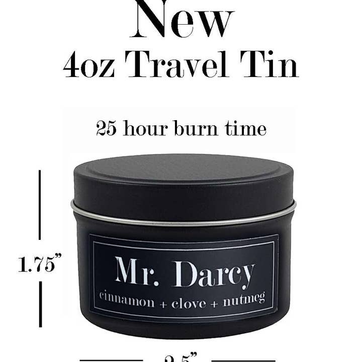 Fly Paper Products - Wholesale Travel Candles - Mr Darcy 4oz Candle Cinnamon + Clove + Nutmeg
