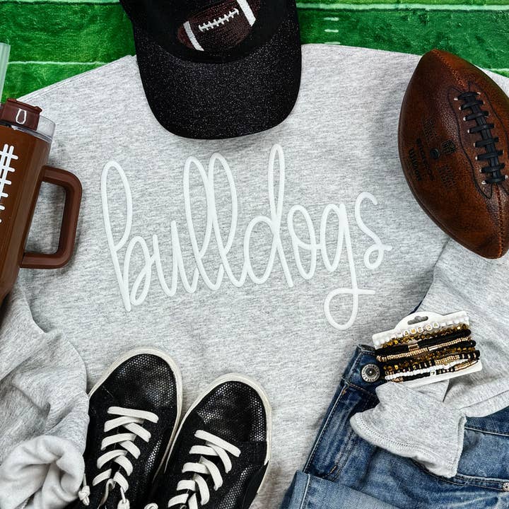 Bulldogs White PUFF Skärmtryck Värmeöverföring för wholesale av Trendy Transfers