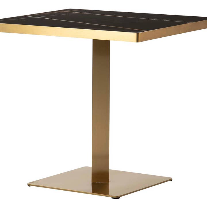 Table de salle à manger inox. Pierre Lodi 80 x 80 x 75 cm pour la vente par Ethan Chloe - GARPE GROUP - GARCIA PÉREZ Y CÍA S.L.