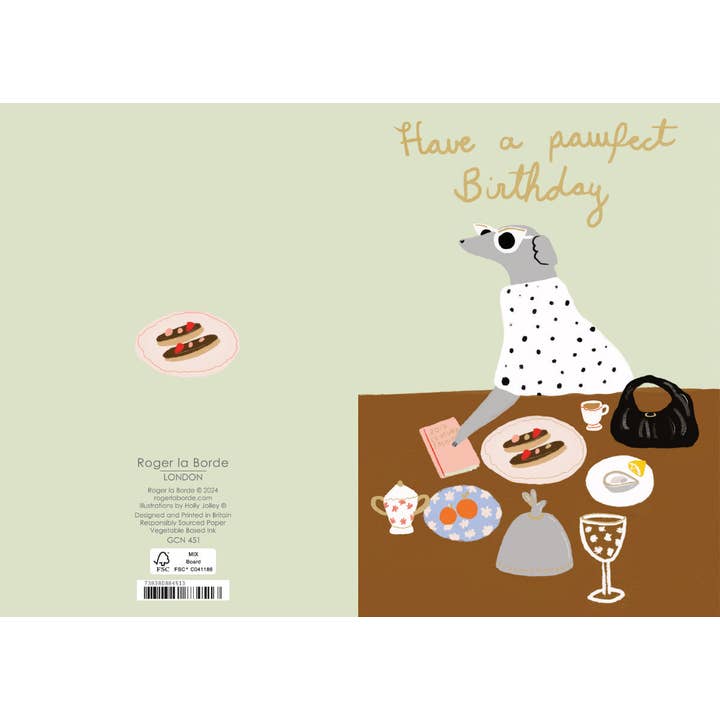 Roger La Borde - Wholesale Birthday Card - Fashionable Dog Petite Card single - GCN 451