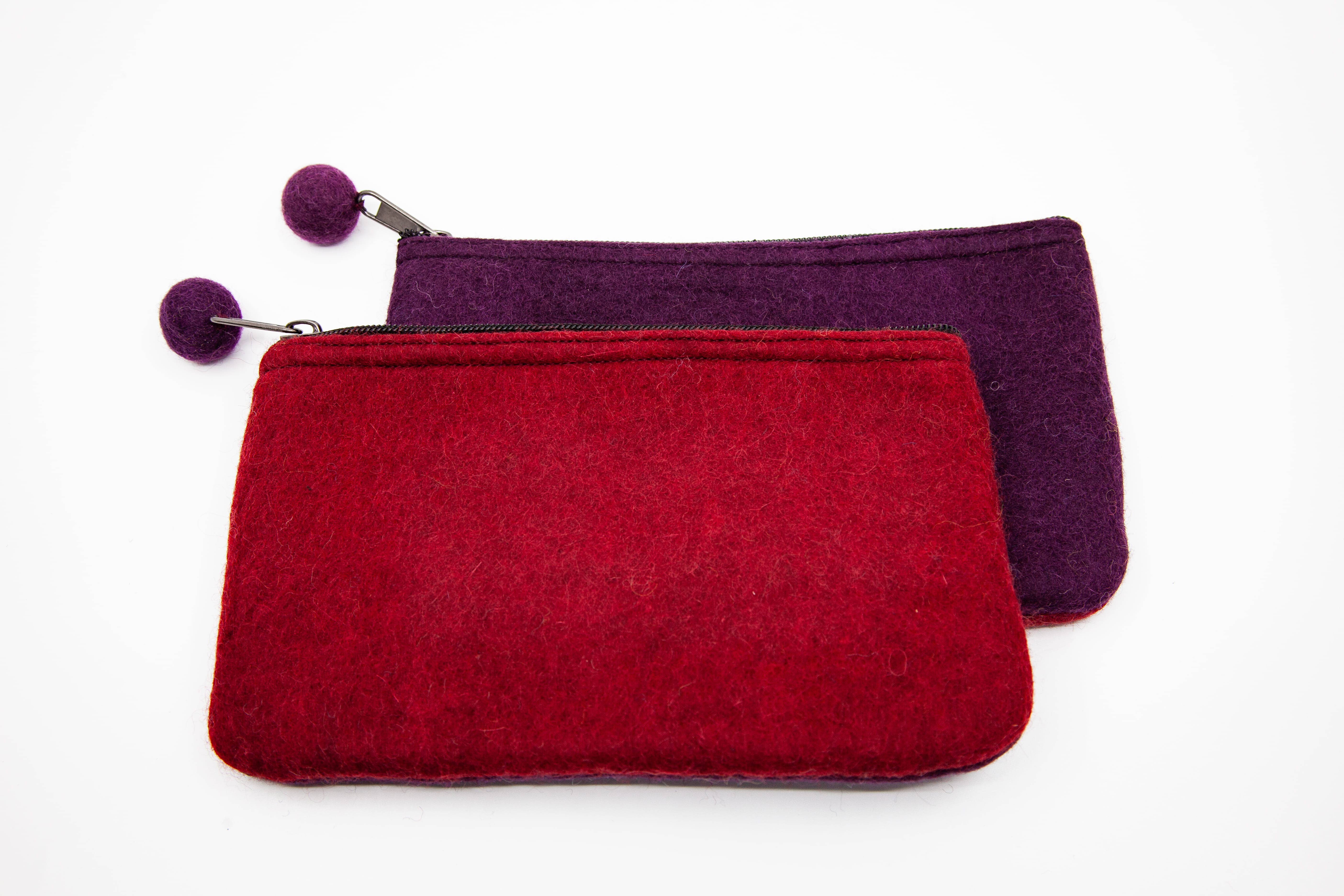 Fibres of Life - Wool & Felt - Wholesale Pouch - Women's - 2-Tone Medium Organizer Pouch | Felt Zip Pouch | Makeup Bag6