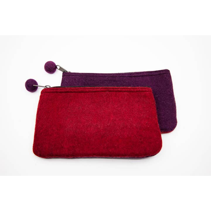 Fibres of Life - Wool & Felt - Wholesale Pouch - Women's - 2-Tone Medium Organizer Pouch | Felt Zip Pouch | Makeup Bag6