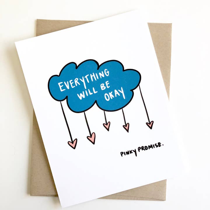 Tudo vai ficar bem, mindinho, promessa, cartão por atacado de PAGEFIFTYFIVE