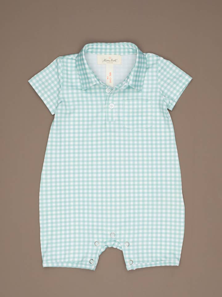 Marie Nicole Clothing - Wholesale Jumpsuit - Baby - Lilly Belle Cottontail Polo Romper - Restocked!-mnc