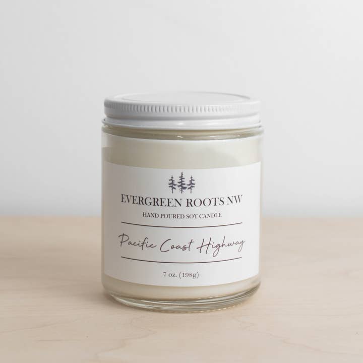 Pacific Coast Highway - 7.6 fl oz Soy Candle for wholesale by Evergreen Roots NW