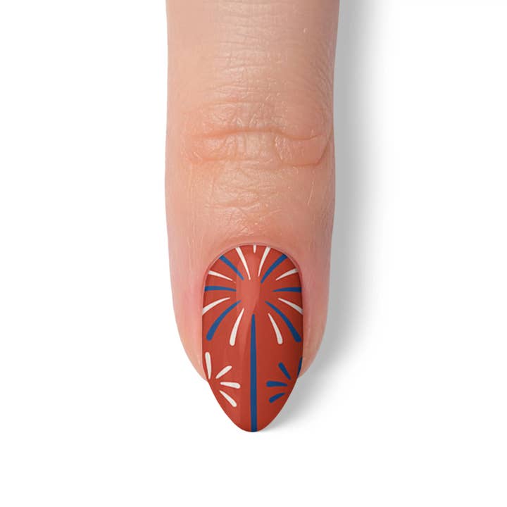 FYNE BODY - Wholesale Press-on/fake nails - Glitter Beam 4th of July Press-On Nails9