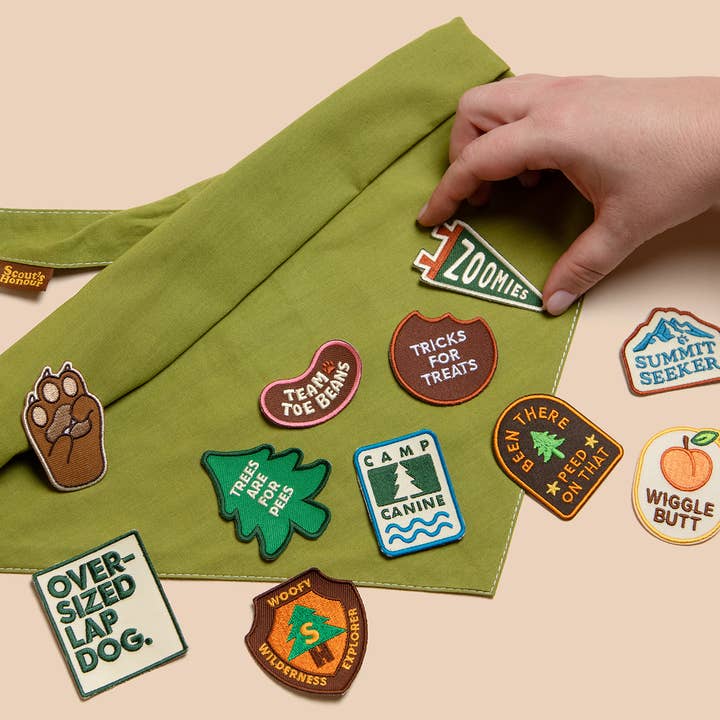 Scout's Honour Pty Ltd - Wholesale Pet Bandana - Dog - Dog Patch Bar | Loose Iron-On Patches (Pack of 36)1