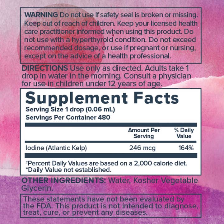 Heritage Store - Wholesale Oral Supplement/Vitamin - Nascent Colloidal Iodine 1 oz