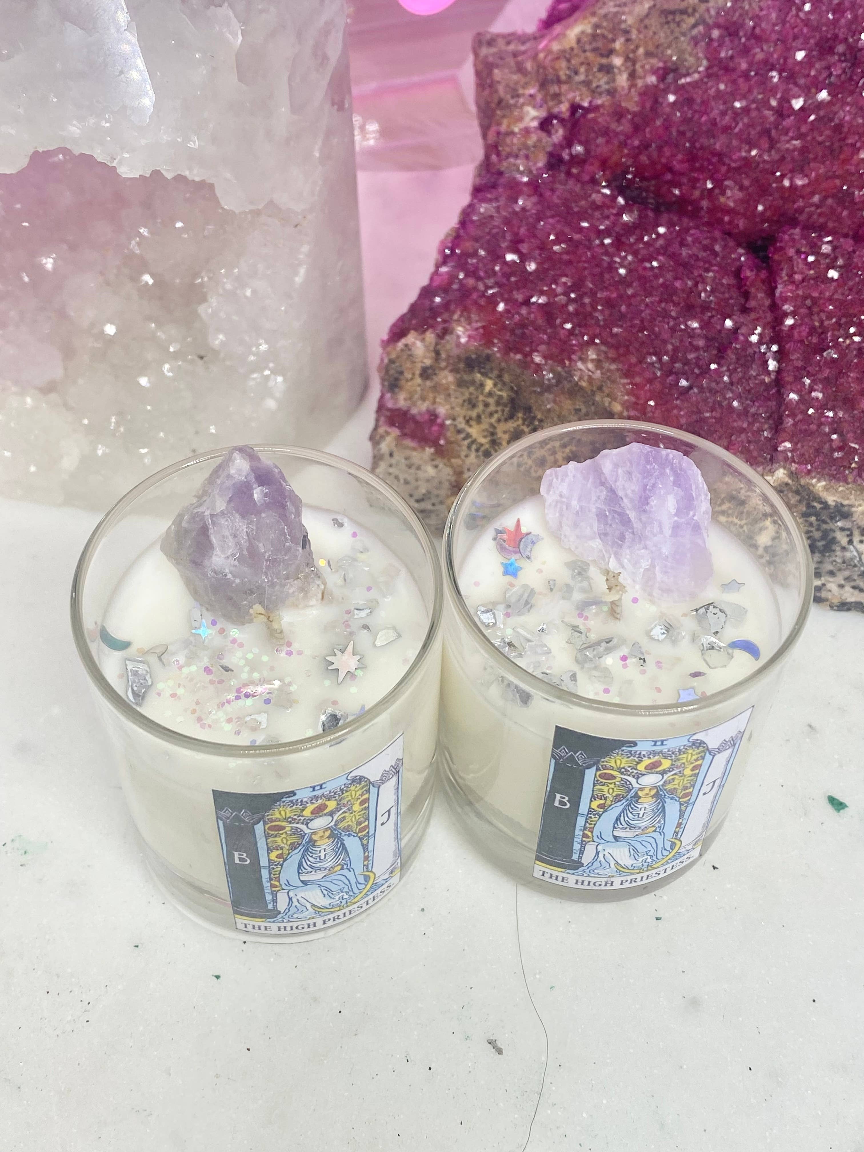 Lunastry - Wholesale Jar/Filled Candle - High Priestess Tarot Votive Candle1