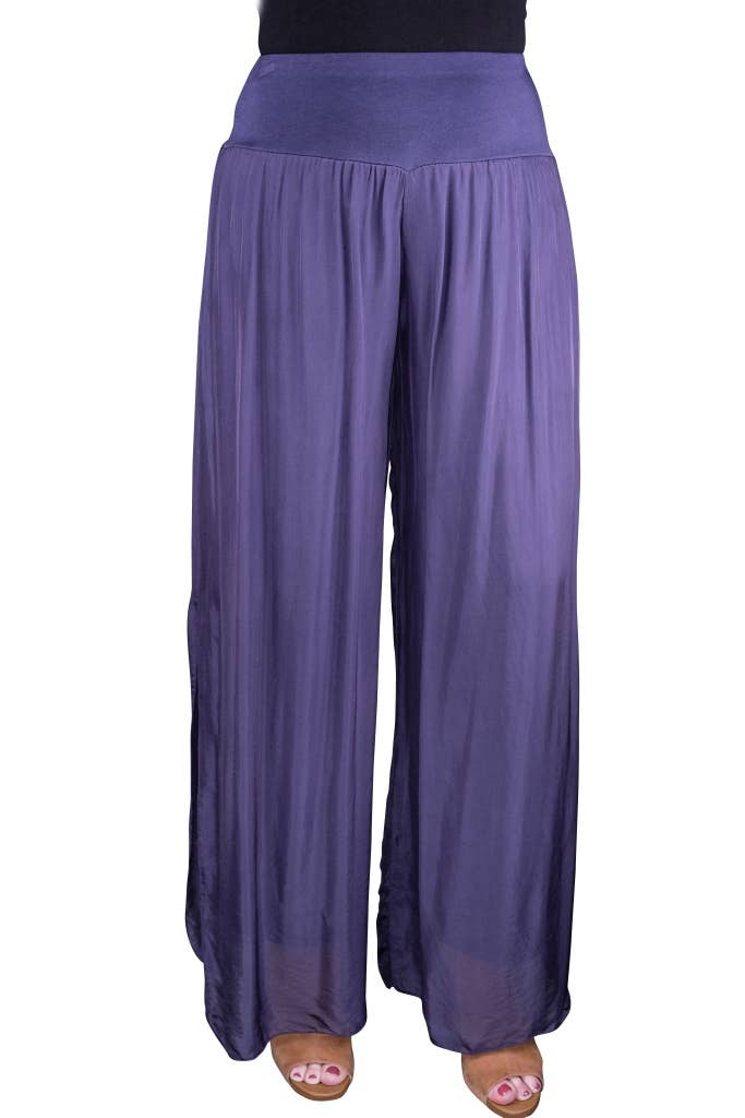 TINA Stephens Italy/Tees By Tina - Wholesale Pants - Women's - Eva Silk Side Slit Pant (PL206)22