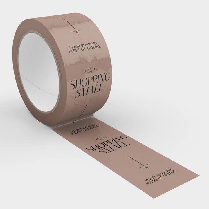 Shippy Tape - Wholesale Tape - Thank You for Shopping Small Shipping Tape - Blush/Black