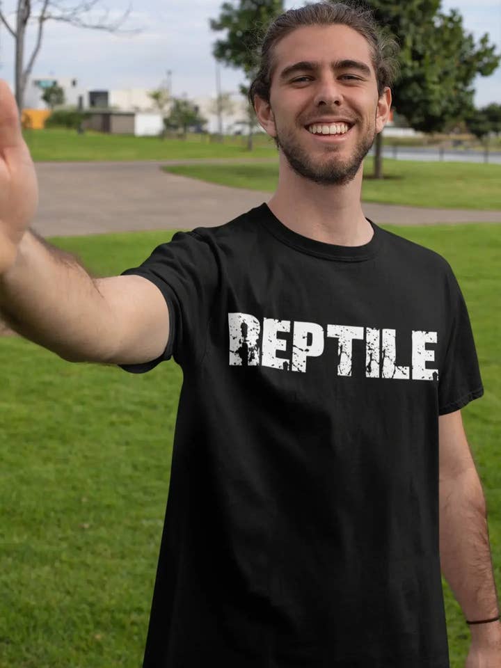 reptiel T-shirt voor heren Zwart verjaardagscadeau 00555 voor wholesale door ULTRABASIC
