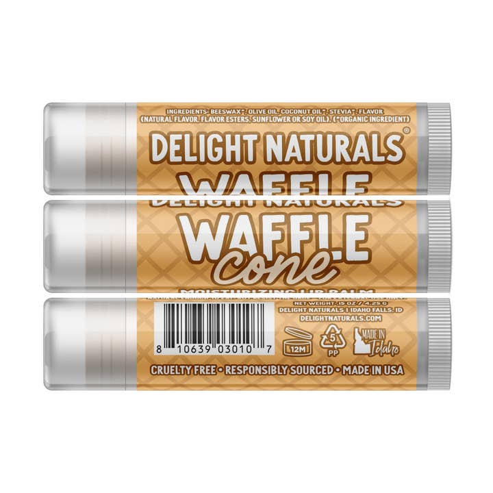 Delight Naturals - Wholesale Lip Balm - Waffle Cone Lip Balm1