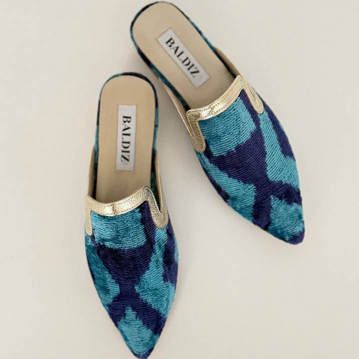 Amelia Slide con estampado azul y marino para venta al por mayor de Baldiz