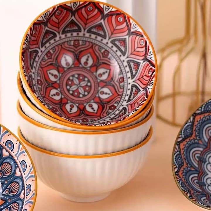 SERENITA - Wholesale Serve Bowl - Ceramic mini rice bowl set of 6. Serving bowls for Miso Soup