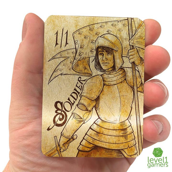 Jeanne d'Arc Soldaat - Metalen Token Magische Kaart voor wholesale door Level 1 Gamers