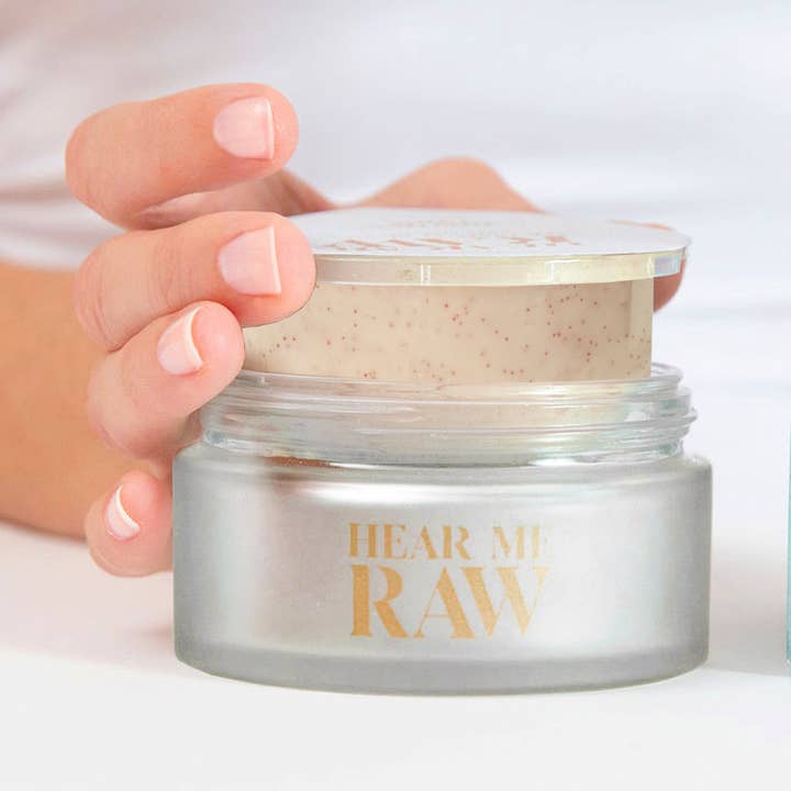 HEAR ME RAW - Wholesale Facial Cleanser - Good Clean Fungi Gentle Scrubbing Cleansing Balm - Jar + Pod4