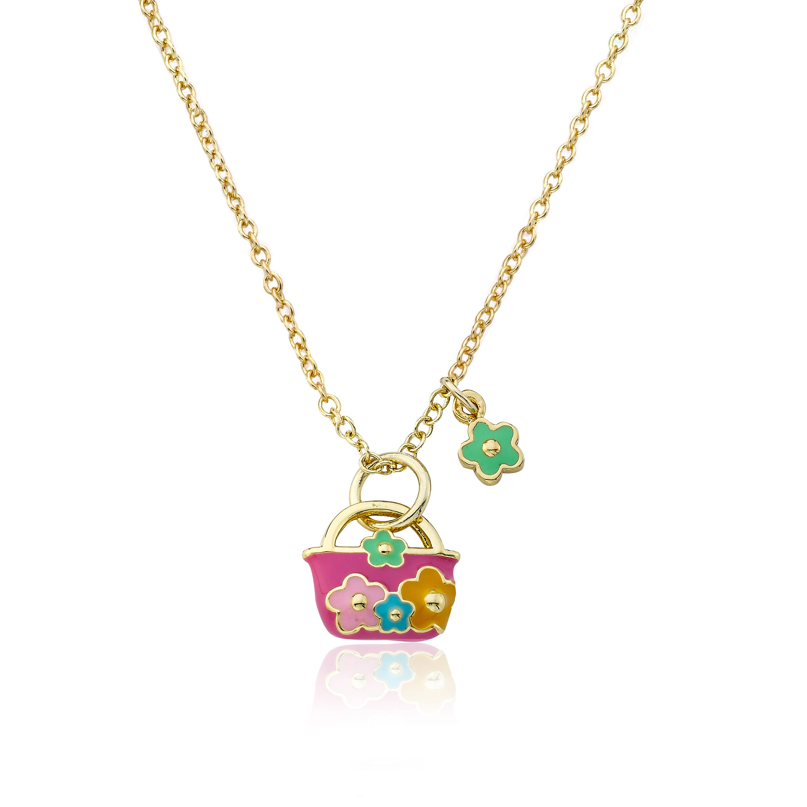 Gold Rose Zama and Enamel 4 necklace available in 2 colors