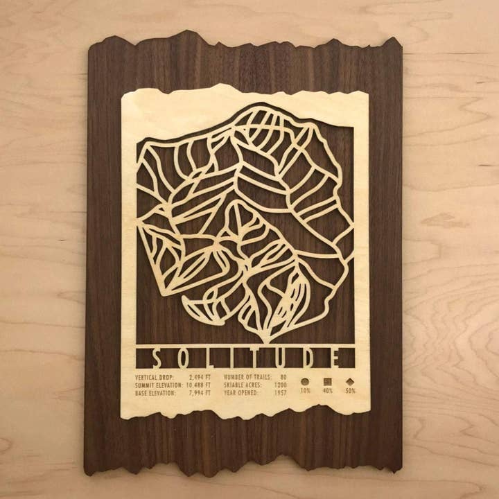 Carte des sentiers de Solitude pour la vente par Mountaincut