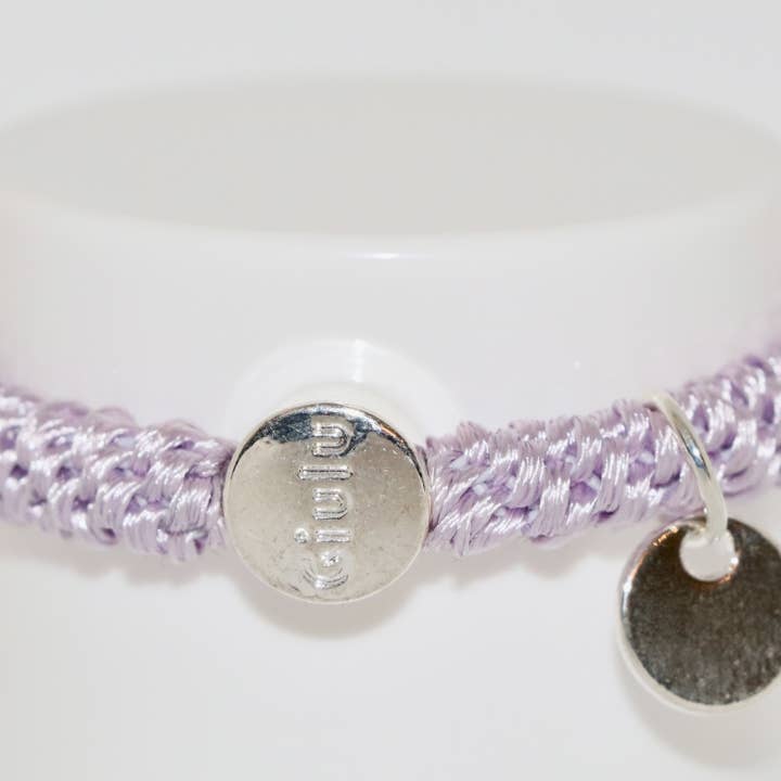 Cinta para el pelo con plata en morado pastel para venta al por mayor de Giulu
