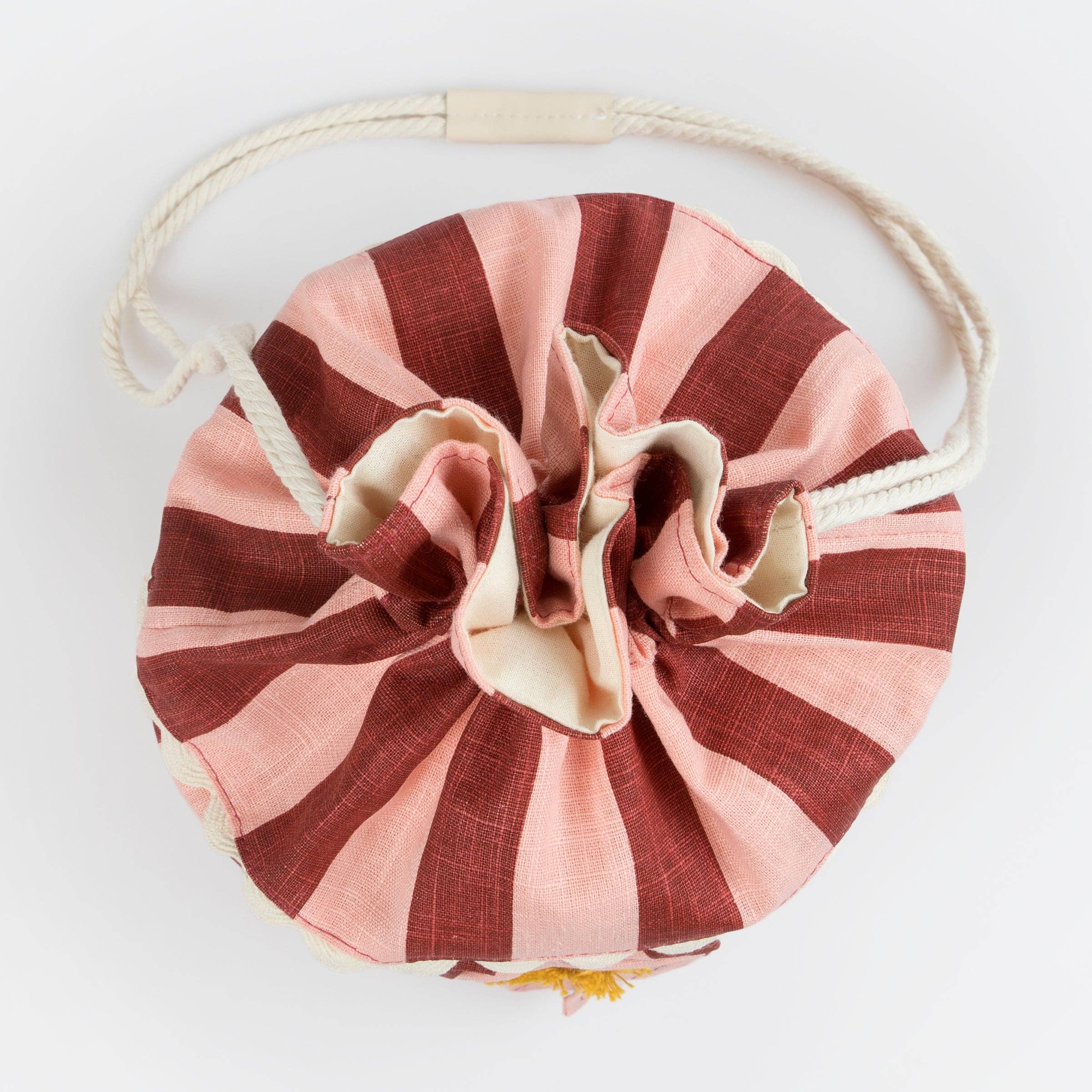 Meri Meri - Vendita all'ingrosso Borsa con coulisse - Bambini - Borsa con Coulisse a Righe Rosa e Rosse a Tema Circo3