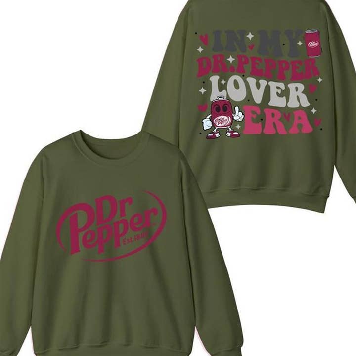 TheKingShirt - Wholesale Graphic Sweatshirt - Women's - Funny Dr Pepper Lover Era Sarcastic Cotton Sweatshirt