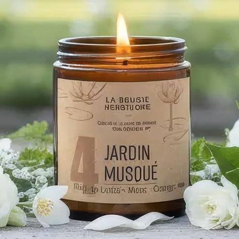 Vela perfumada natural N°4 Jardim Almiscarado - 3 formatos por atacado de LA BOUGIE HERBIVORE