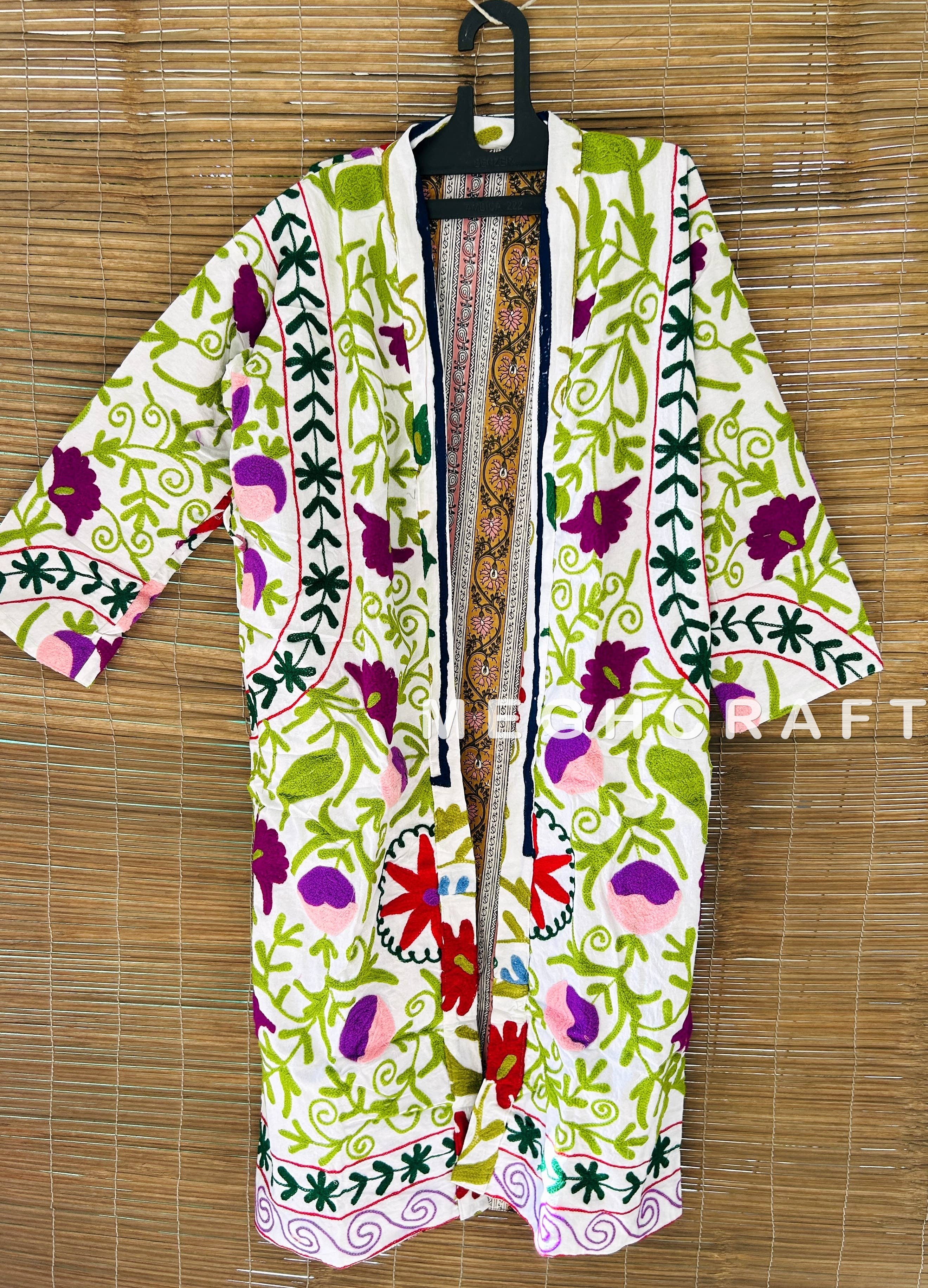 Meghcraft – wholesale Kimono – Women's – Cotton Suzani Embroidered Jacket Kimono Robe-Suzani Coat0