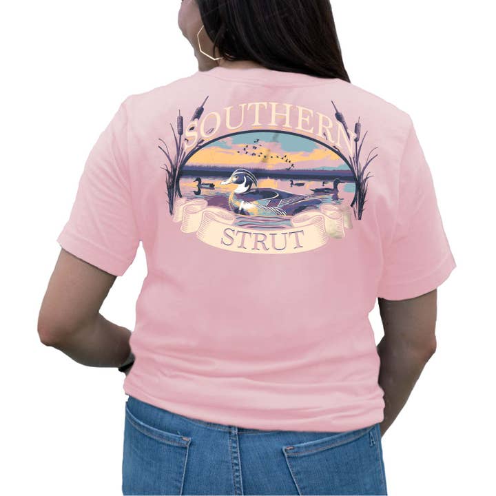 DECOY SUNRISE T-shirt – Southern Strut Kvinders Vandfugletrøje for engroshandel hos Southern Strut